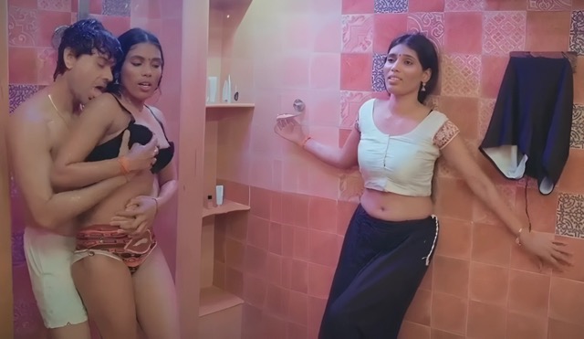 Couple Bathing Together