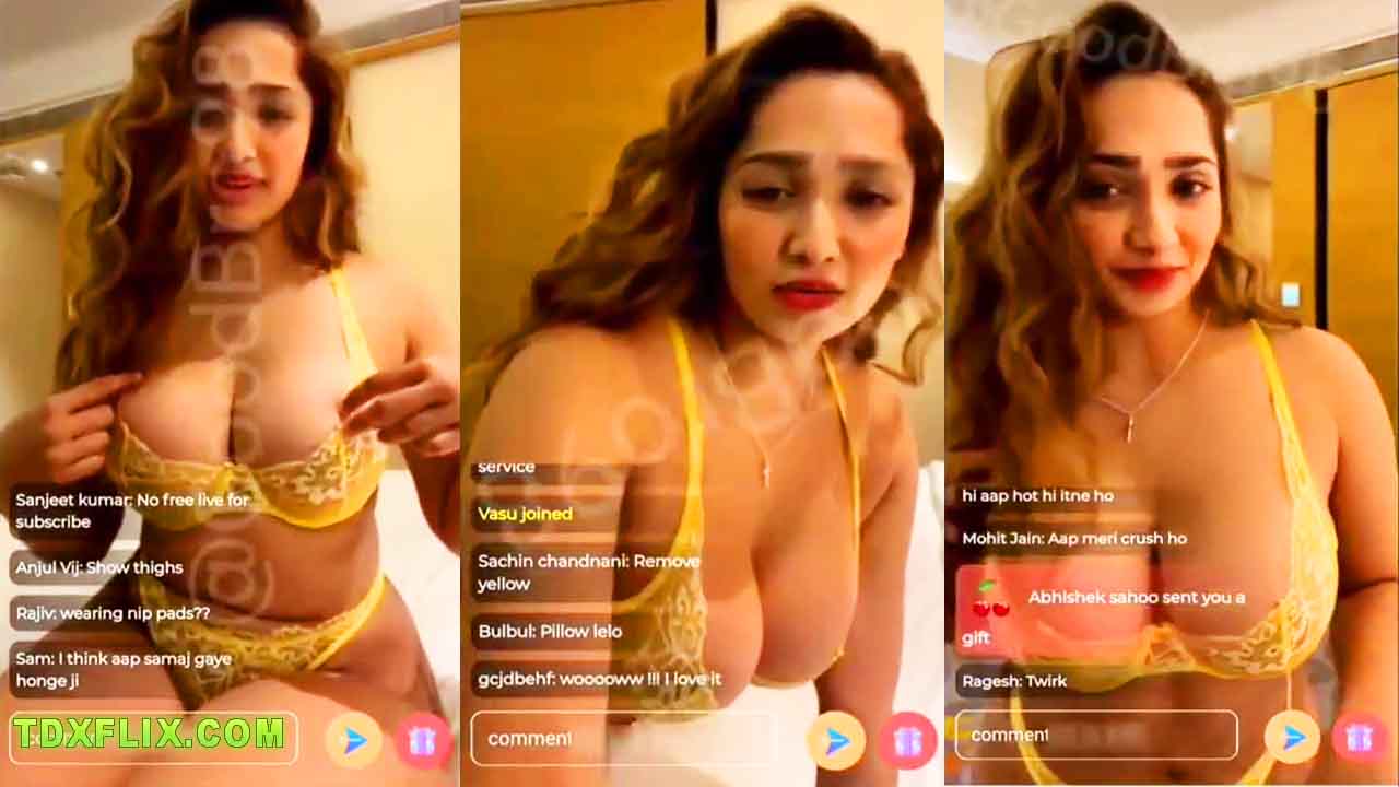 Aditi Mistry Nude Showing Deep Cleavage Huge Ass in Yellow Bikini
